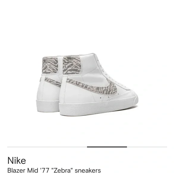 Nike Women’s Blazer Mid '77 Zebra Sneakers Size 8 - Picture 10 of 12